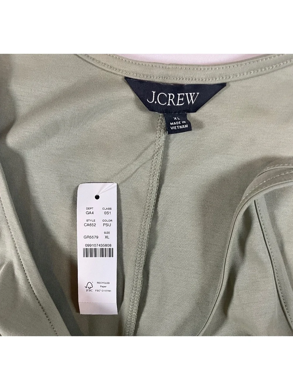 J.CREW Womens Green Tank Dress Size XL NWT Maxi Spaghetti Strap Back Split